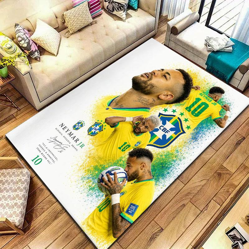 Neymar Jr Carpet Rug for Living Room Bedroom Home Sofa Decoration,Kids play Non-slip Floor Mat