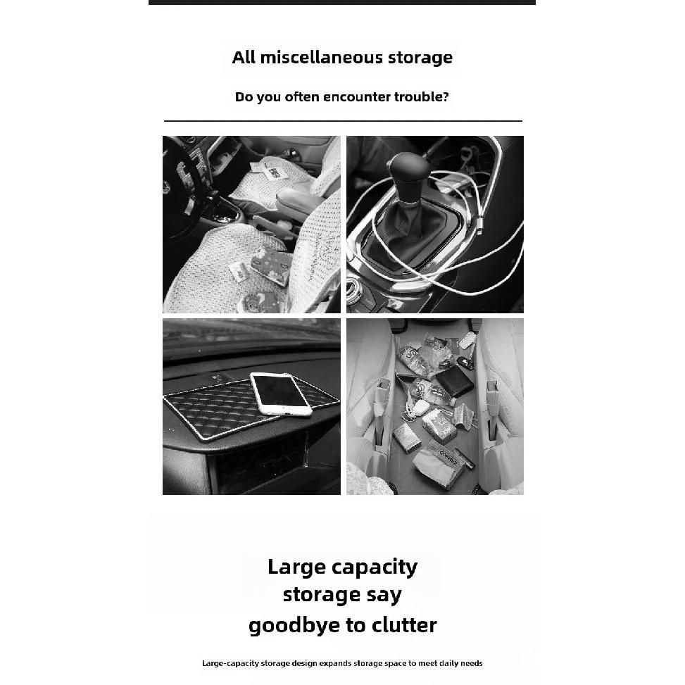 For Chevrolet Equinox GMT172 Camaro Spark 2010~2017 Car Interior Seat Gap Storage Box With Cup Holder Organizer Case Accessories