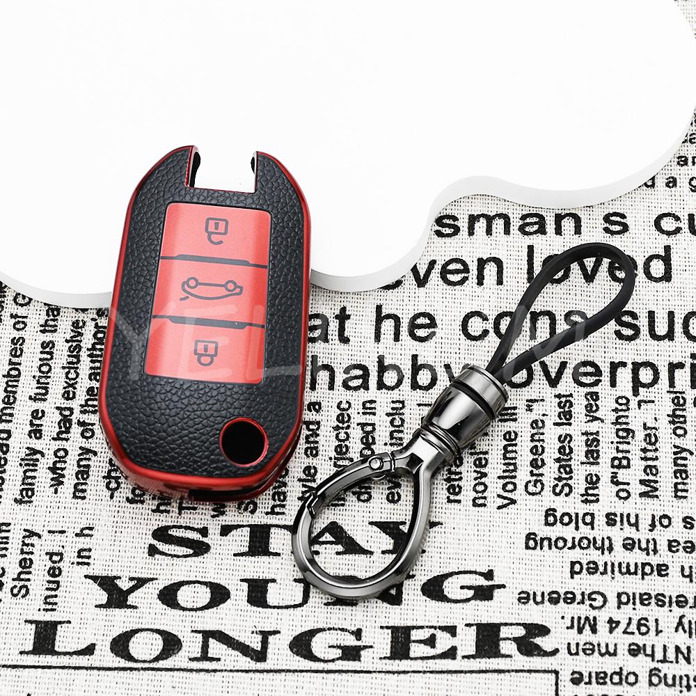 Leather Tpu Key Cover Car Key Case For Citroen C5 C3 C4 C8 Berlingo For Peugeot Partner Rifter 208 308 508 407 2008 3008 Expert