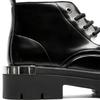 Hochwertige Neue Streetstyle Lackleder Stiefel Für Herren Metalldekoration Schwarz Hombre Tägliche Kleidung Höhenerhöhende Schuhe