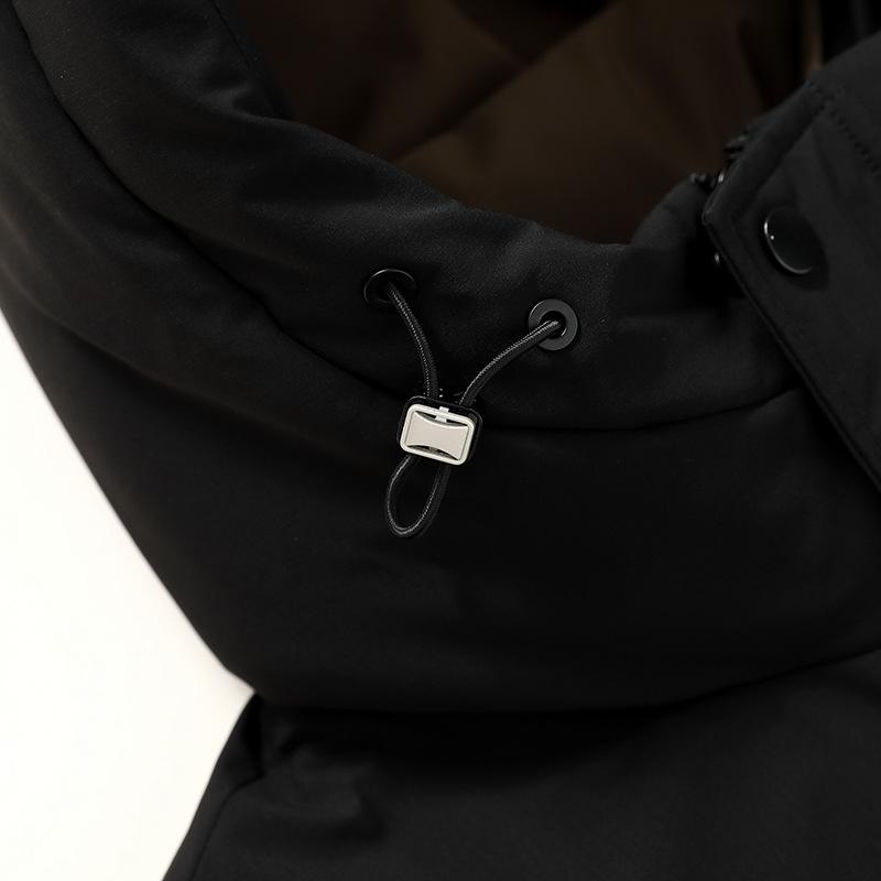 Daunenjacke Herren Neu Winter Verdickt Kältefest und Warm Jacke Outdoor Trendige Kapuzen-Arbeitskleidung Herren Daunenjacke