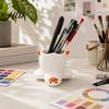 Playful Desktop Decor Upside Down Duck Pen Holder, 3D Printed Desk Organizer, Funny Creative Gift for Girls Stationery Storage Holder Office