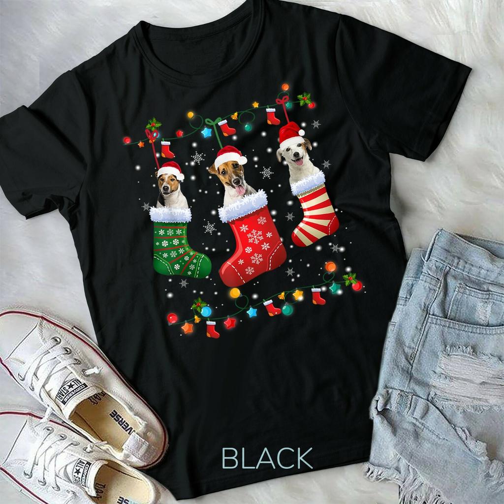 Jack Russell Terrier Christmas Socks Funny Pajama Xmas Dog Unisex Form T-shirt