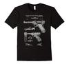 German Luger Pistol Blueprint Vintage WWII Guns Gift TShirt 100 Cotton ONeck Short Sleeve Casual Mens Tshirt Size S3XL