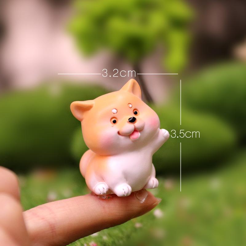 Akita Dog Handmade Model Doll Resin Crafts Micro Landscape Ornaments Shiba Inu Puppy Doll Cute Jewelry Desktop Garden Ornaments