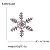 Rhinestone Snowflake Brooch for Women Unisex Pearl Flower Pins Banquet Party Backpack Gifts Jewelry Accessories