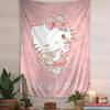 Sanrio Cute Cat Cartoon Party Hello Kitty Cute Room Table Wallpaper Home Decoration Hippie Wall Hanging Art Science Fiction Room
