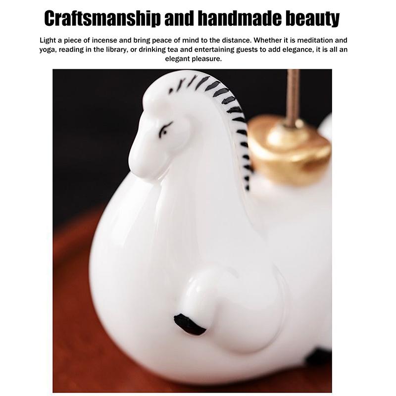 Horse-Shaped Shaped Incense Burner Stick Holder Animal Shaped Home Vintage Incense Holders