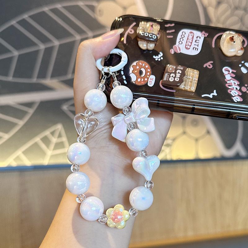 Colorful Bow Beaded Phone Charm for Girls & Couples - Bag Charm & Car Keychain