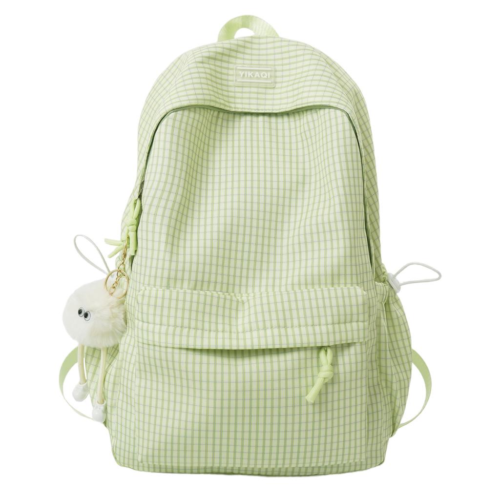 Autumn and Winter New High-Value Plaid Lightweight Student Backpack for Girls, Elementary and Middle School Students, Double Shoulder Bag