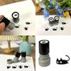 Bview Art 4pcs Cartoon Stamps Lovely Small Black Cat Stamp DIY Scrapbooking Decoration Diary Collage Stationery