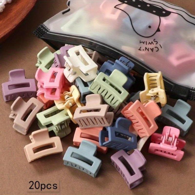 Matte Finish Rectangular Hair  Hair Clips Candy Color Small Hair Clips for Women s, Secueryday Styling, Hollowout Design, Smooth Edges, Fashion Lovers