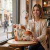 Mushroom Print Tote Bag Casual Daily Handbag for Women Lightweight Shopping Carryall