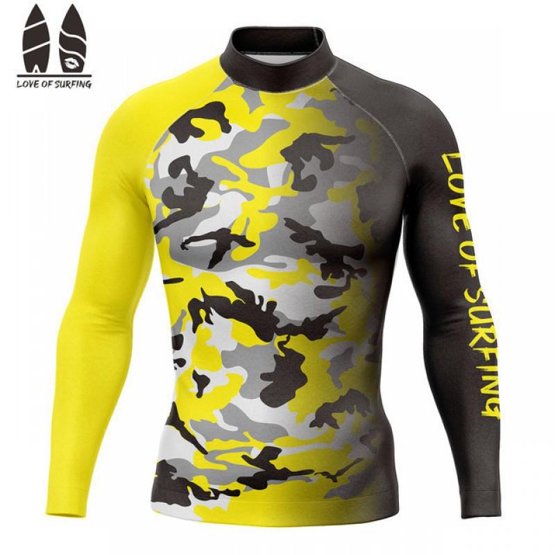 T-shirt Surfing Suit UPF50 Sunscreen Beach Swimsuit Diving Jellyfish Long Sleeve Split Top