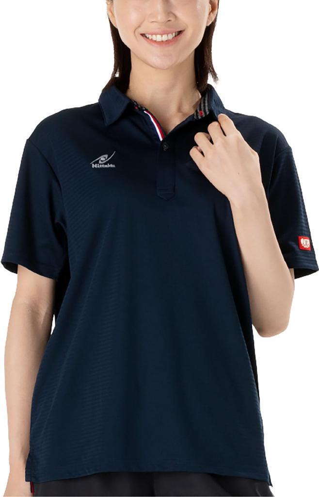 Nittaku Table Tennis Game Table Tennis Chemise Polo Size 2XO Shirt, J.T.T.A (Japan Association) Approved, Unisex, Moisture-Wicking, Quick-Drying