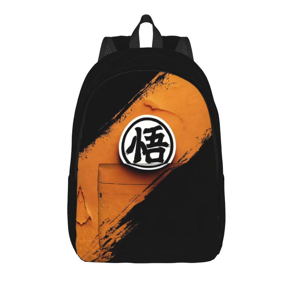 DBZ Kanji Symbol Fashion Backpack Durable Student Business Son Goku Daypack for Men Women Laptop Canvas Bags