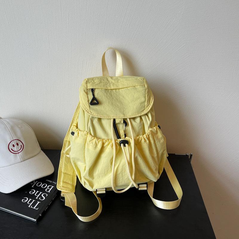 Niche Korean drawstring backpack women's 2025 new leisure student travel small backpack lightweight outdoor mountaineering bag