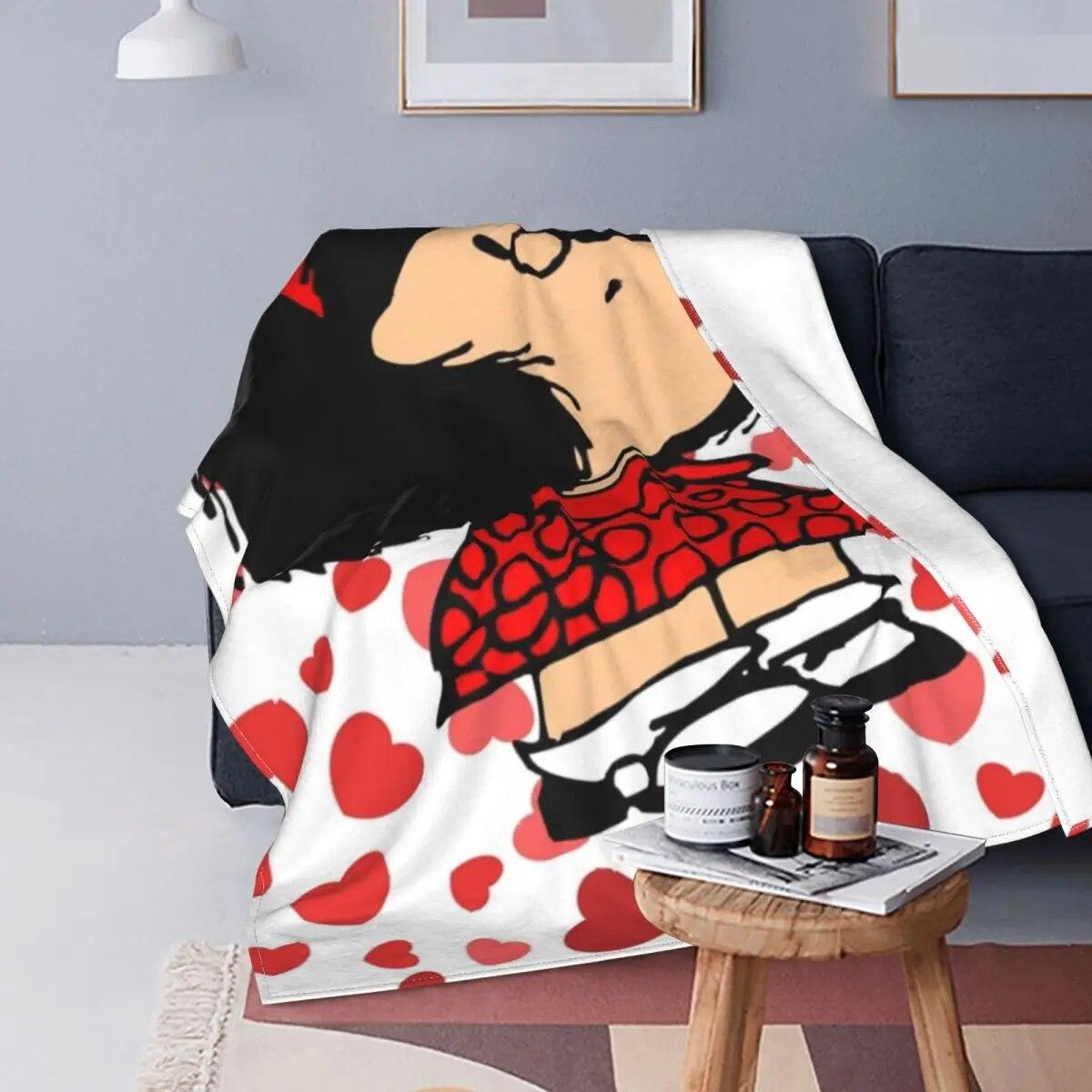 

Mafalda аниме плед одеяло фланелевые зимние многофункциональные теплые пледы для кровати дорожный коврик кусок