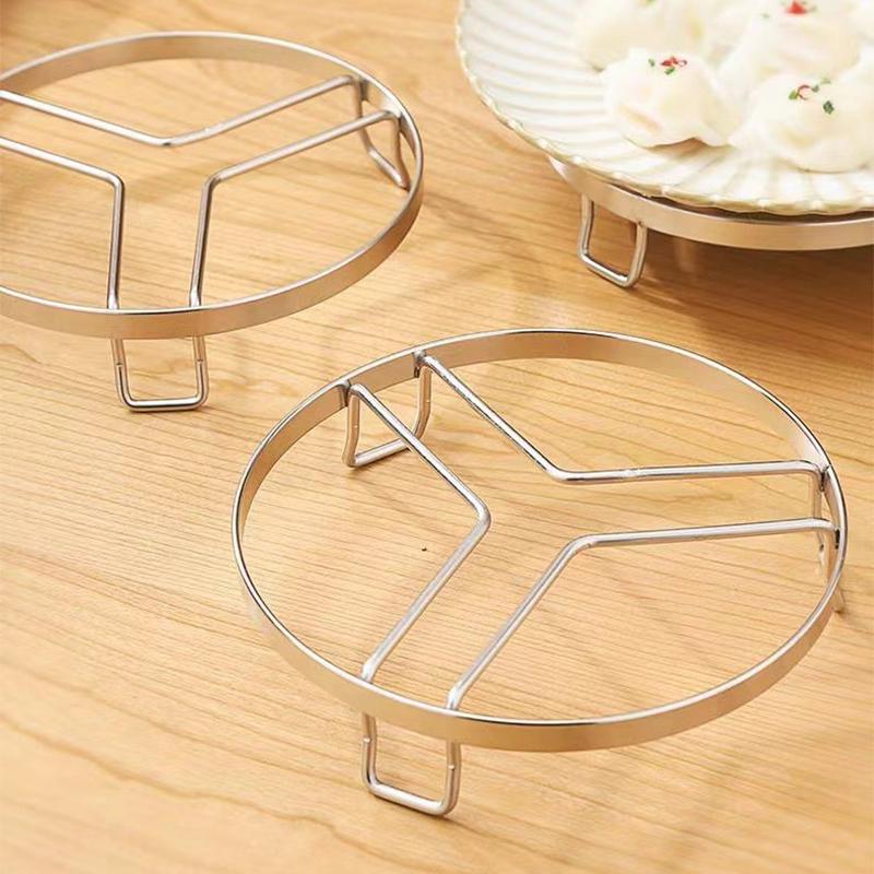 Stainless Steel Round Steaming Rack Steamer Multifunctional Baking Pot Stand Household Kitchen Cooking Utensils