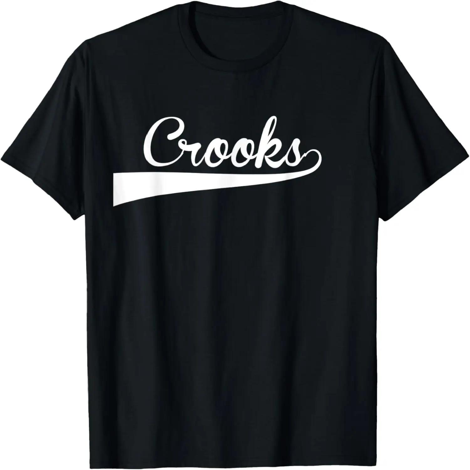 CROOKS Baseball Vintage Retro Font T-Shirt S