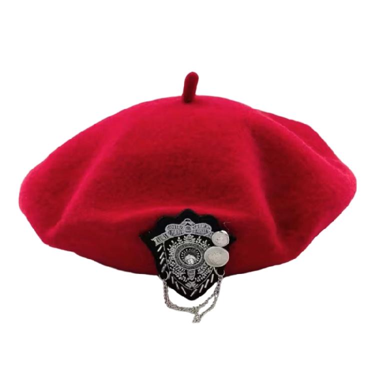

Fashion Wool Blend Cap for Women Cosplay Costume Stage Performances Beret Hat Accessories for Formal Occasion красный