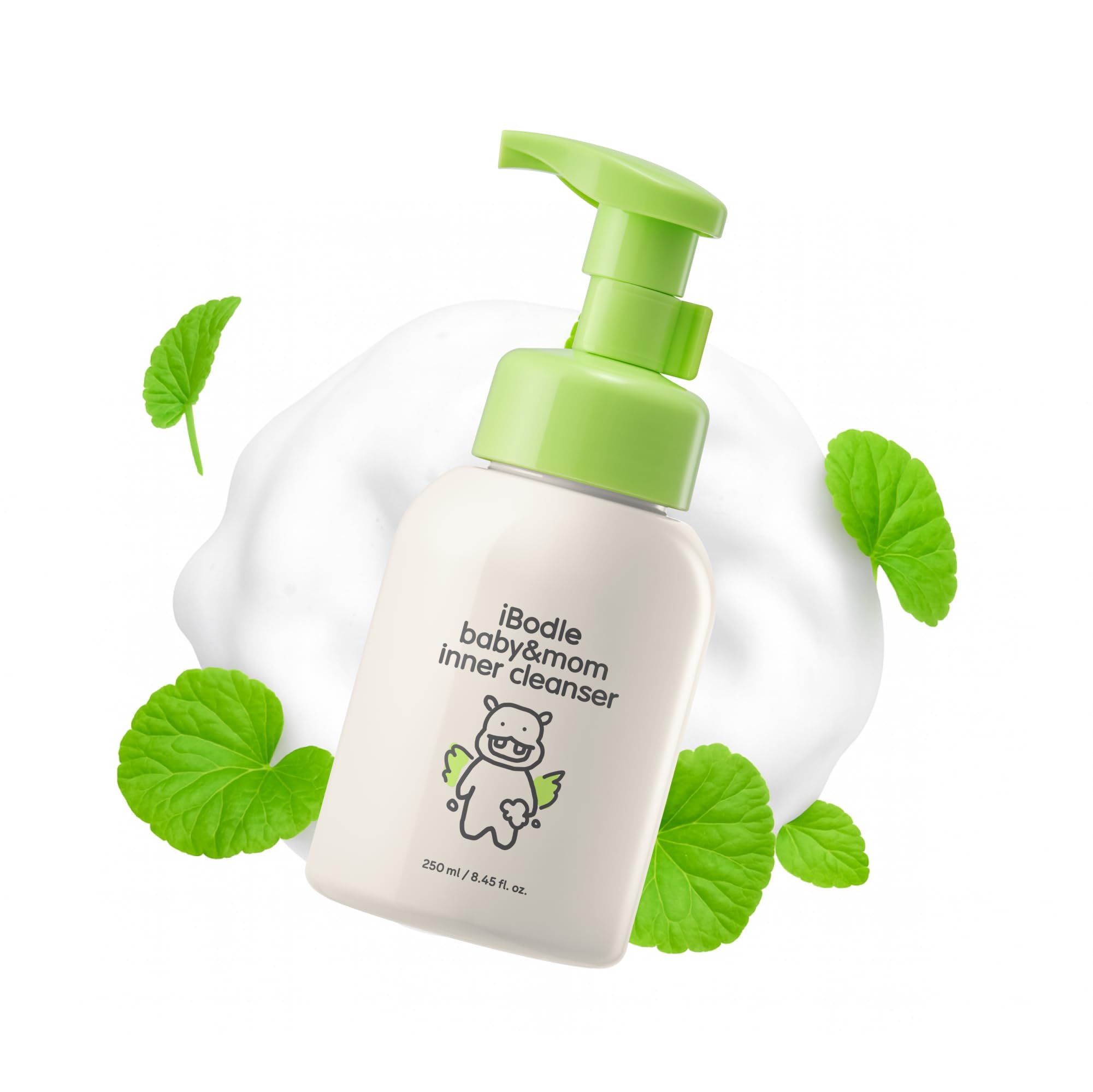 

iBodle Baby Mama Inner Cleanser Baby Bottom Hypoallergenic Diaper Rash Natural Baby Body Sensitive Pump Official iBodle & 250ml, Soap, Foaming, Care, белый