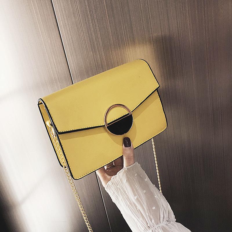 

SCIONE Маленькая женская сумка 2019 г. Модная универсальная сумка через плечо с цепочкой Повседневная женская сумка 20cm*6cm*14cm жёлтый