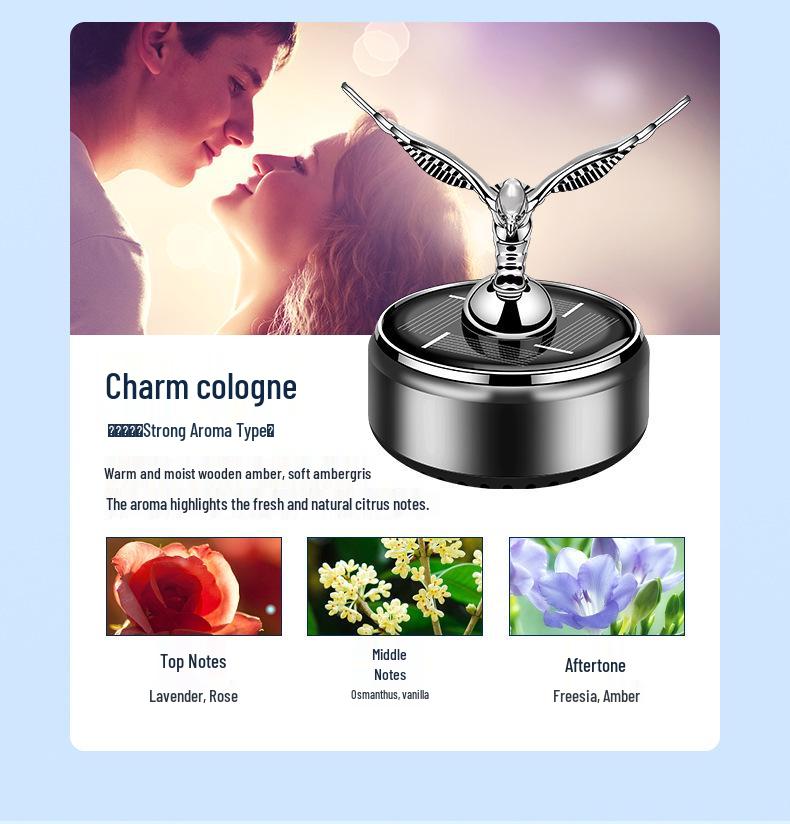 Solar-Powered Eagle Car Perfume Ornament: Slow Rotating Aromatherapy & Decoration