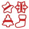 Holiday Cookie Cutters Set Prevent Hand Crushing Baking Tools With Cartoon Design 4X Anti-Crushing Hand Small Cookie Cutters