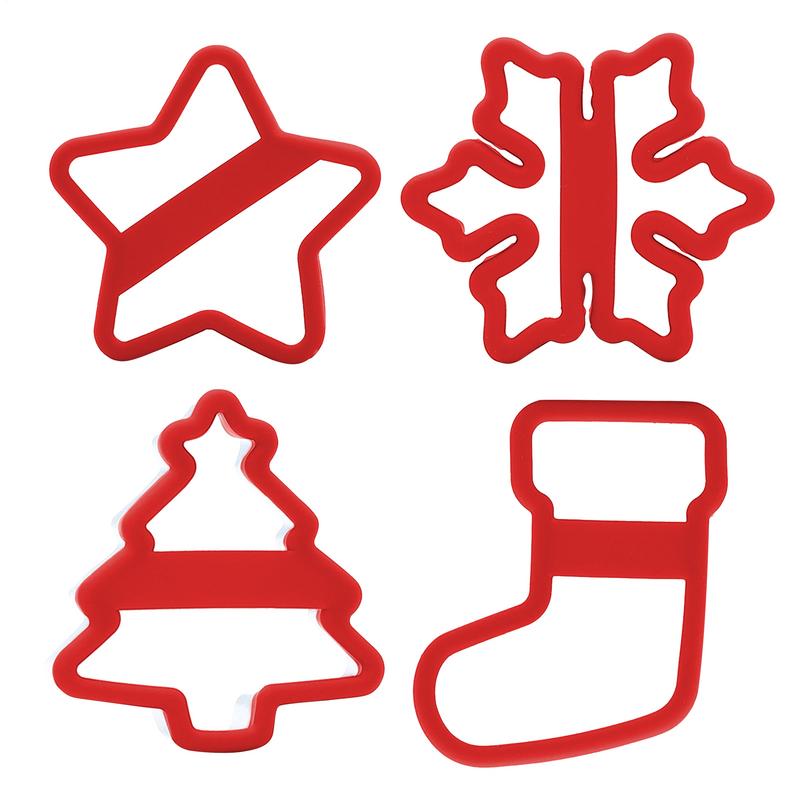 Holiday Cookie Cutters Set Prevent Hand Crushing Baking Tools With Cartoon Design 4X Anti-Crushing Hand Small Cookie Cutters