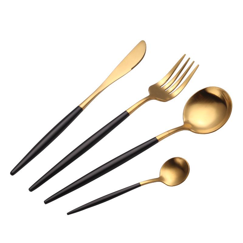 Family Dinner Set Wedding Stainless Steel Dinner Knife Fork Spoon Silverware Set