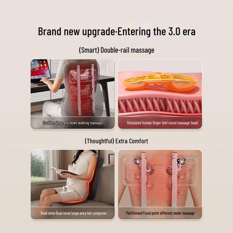 Aux Full Back Heat & Massage Cushion CN Plug (adapter Included)