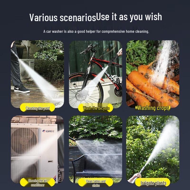 POHIR High Pressure 220V Household Car Washer Water Gun CN Plug (adapter Included)