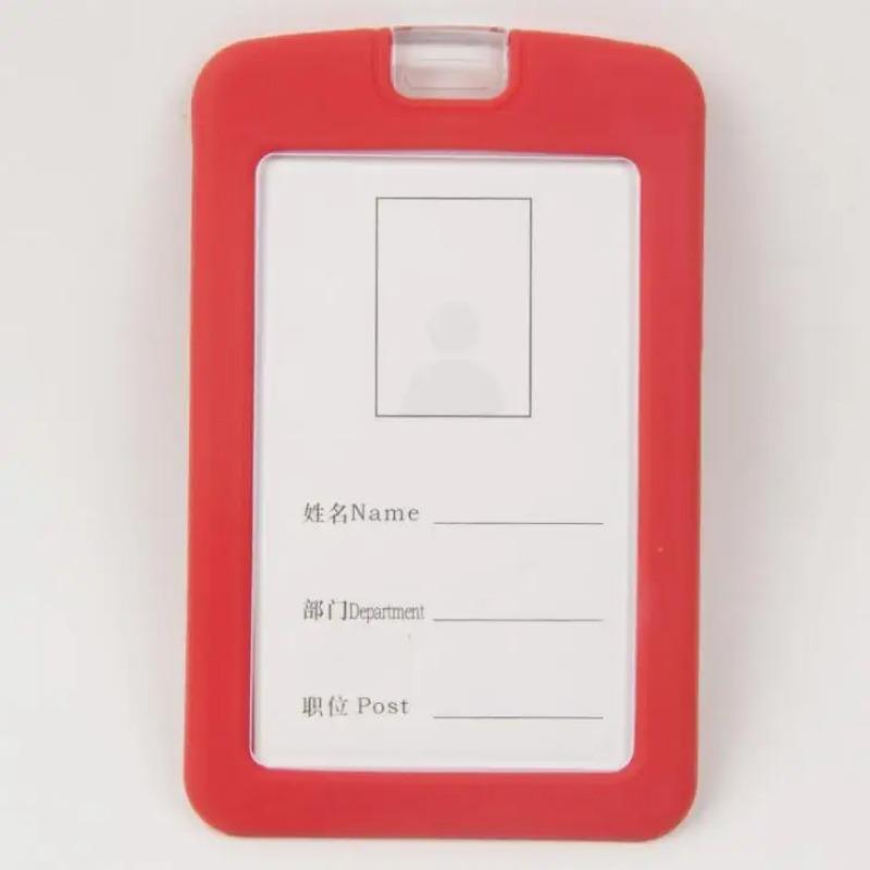 

Мягкий силиконовый держатель для бейджа цвета конфет, удостоверение личности, рабочая карточка, держатель для именной карточки, деловые принадлежности