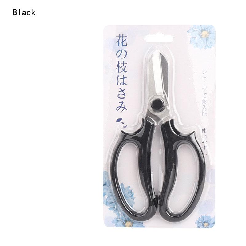 Stainless Steel Flowers Fruit Picking Branch PP Anti-Slip Grip Handle Pruning Shears Bonsai Scissors for Garden Blue Pink Color
