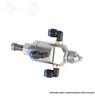 Stainless Steel Anti-Drip Triple-Fluid Air Atomizing Nozzle with Siphon and Circular Fan Spray