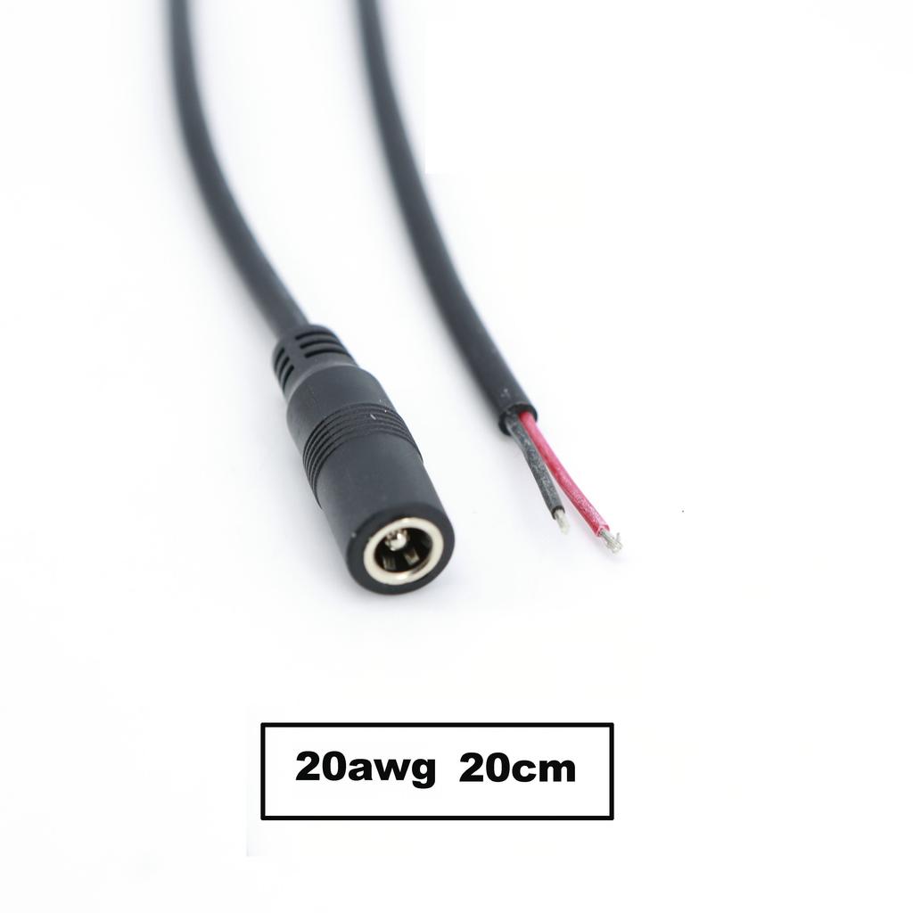 0.2M 0.18M 5.5x2.5MM 2pin DC Male Female 22/20/18/16awg Power Connector Plug Cable Wire Supply Repair Cable 5525 DC5525 Pigtails