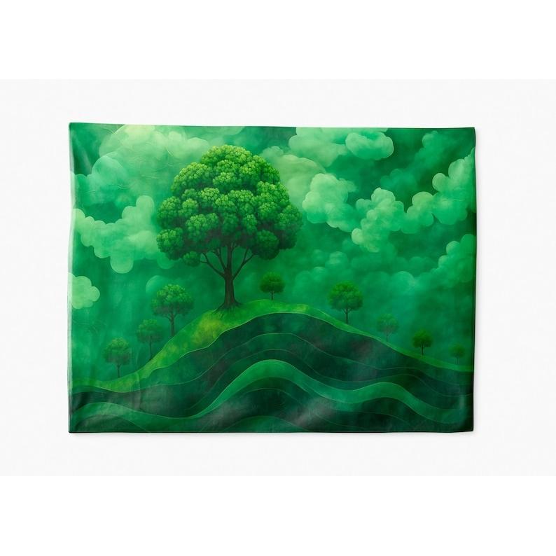 Green Trees and Scenery tapestry 75x100 чёрный