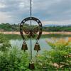 Lucky Horseshoe Wind Chime With Owl And Butterfly Hanging Chain Rustic Boho Style For Home And Garden Table Decor Gift For Women