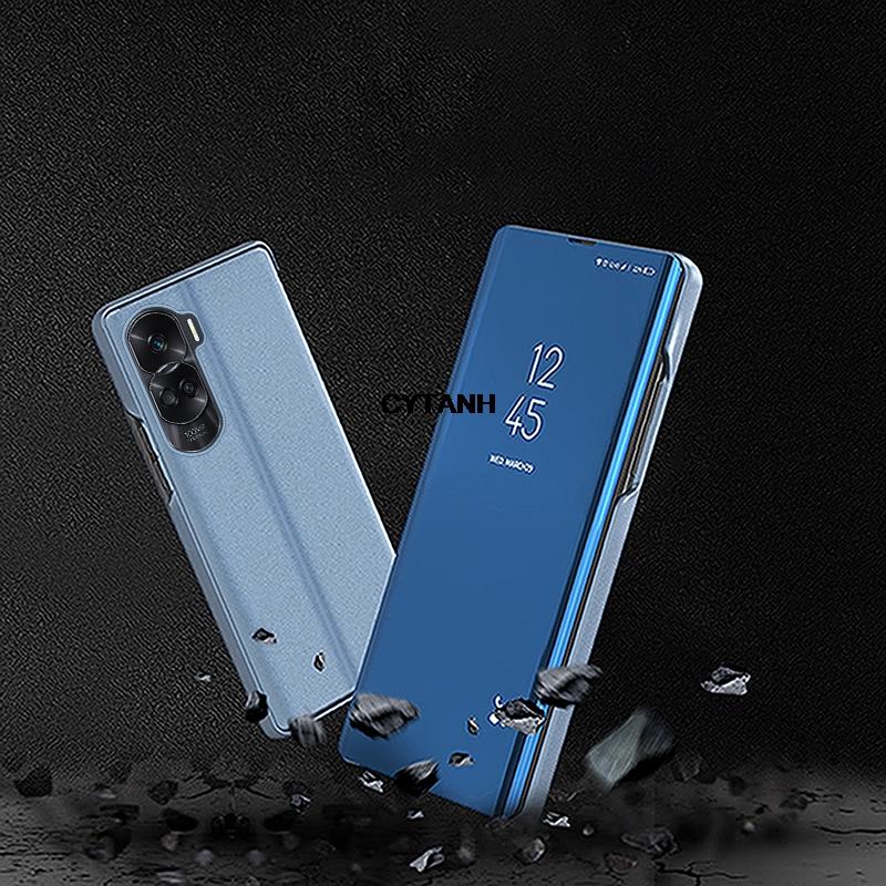 Smart View Mirror Flip Case For Honor Magic 6 5 Lite X9B X9A X8B X7B 5G Open Cover Stand Fold Shockproof Capa Coque Fundas Shell