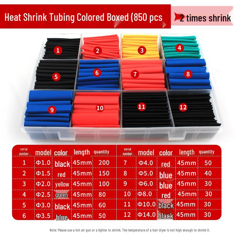 Heat Shrink Tube Insulation Sleeve for DIY Wiring and Cable Protection, Flame Retardant