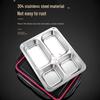 304 Stainless Steel 4-Compartment Leak-Proof Lunch Box