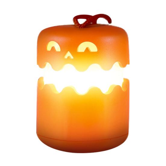 Yousheng Portable Halloween Pumpkin Lights with Lanyard LED Battery Operated Collapsible Pumpkin Lantern Mini Outdoor Camping Light for Halloween