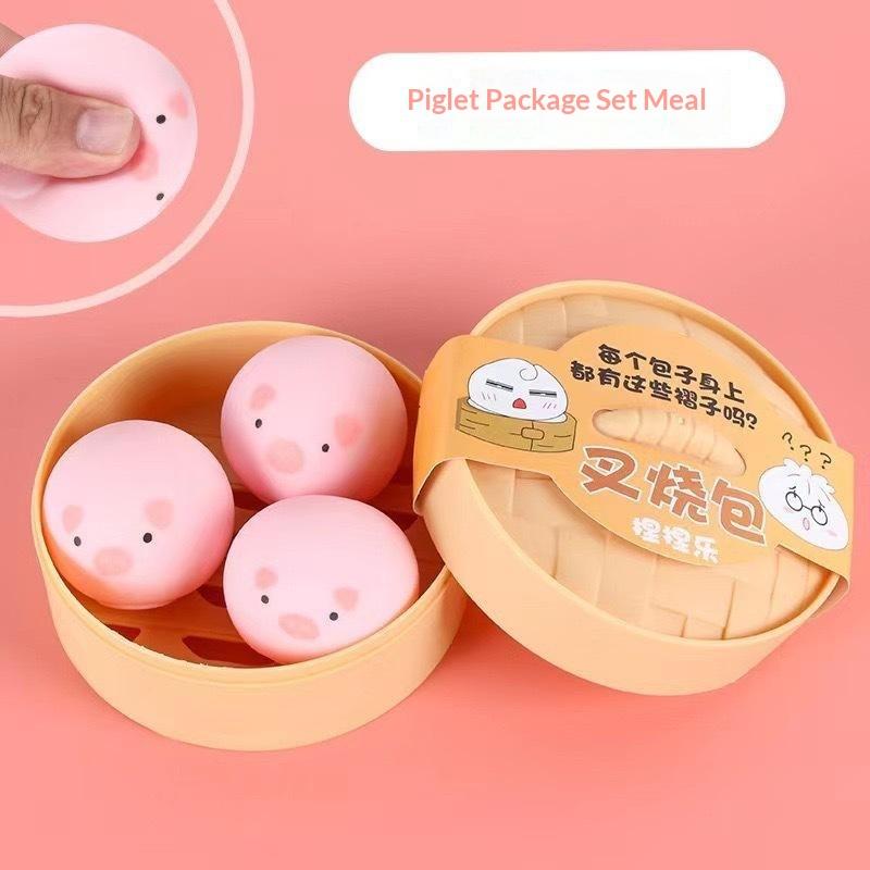 Simulated Animal Steamed Bun Decompression Toy Soft Slow Rebound Fidget Squeeze Toy for Daily Stress Relief