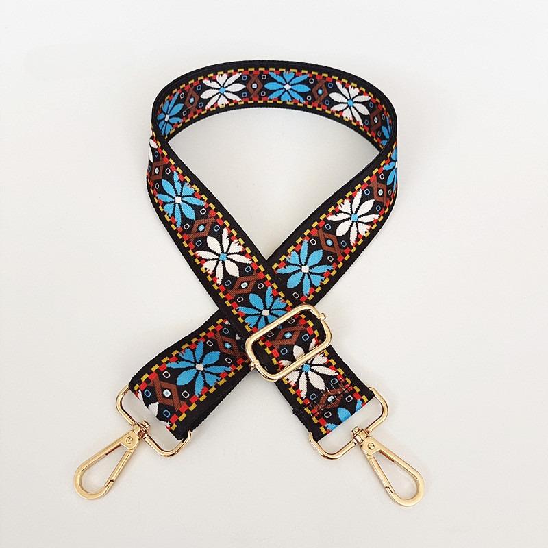 Ethnic Style Bag Accessories Color Printed Webbing Luggage Wide Shoulder Strap Single Shoulder Oblique Span Extended Bag Strap