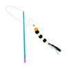 Yousheng Interactive Cat Teaser Toy Retractable Rope Funny Cat Stick Teasing Wand with Bells Elastic Cord Kittens Chew-Proof Teaser Stick