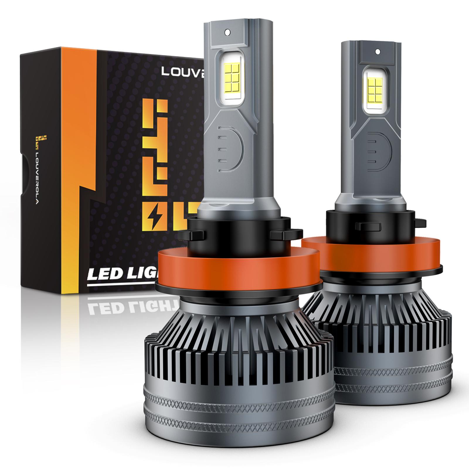 

2pcs LOUVEROLA LED Headlight H11 Dark Grey