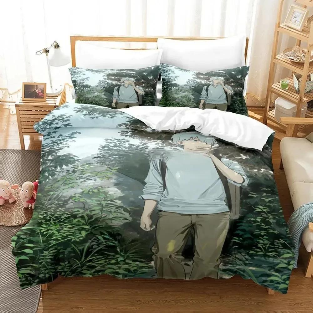 Mushishi Bedding Set Single Twin Printed Bed Set With Pillowcase Bed Duvet Cover Soft Single Double Queen Super King Size