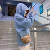 Fun Shark Patch Hooded Sweater Cozy And Stylish Sporty Casual Loose Trendy Couple's Pullover for Autumn