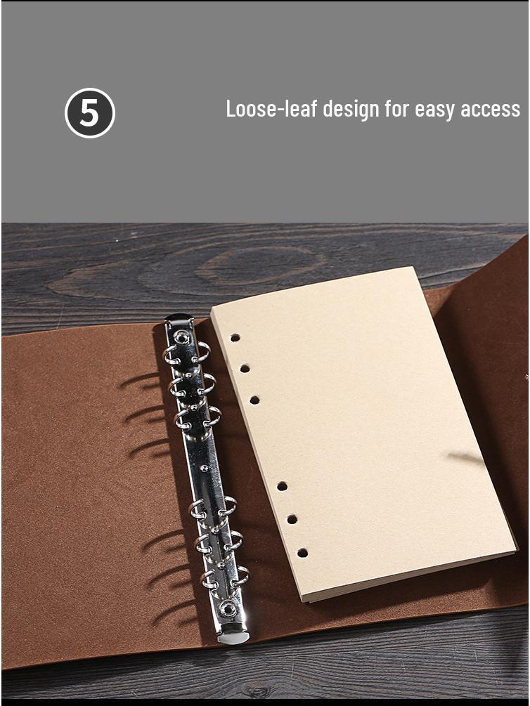 Maple Leaf Retro Kraft Paper Notebook: Simplistic Student Planner & Travel Diary